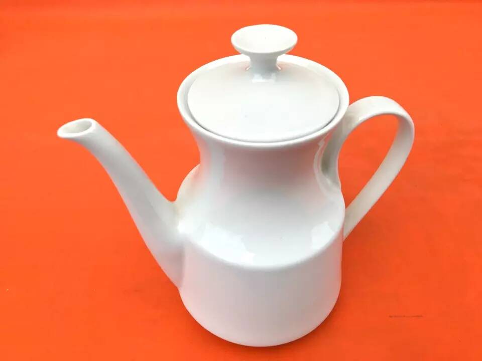 Art deco style coffee pot white porcelain