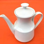Art deco style coffee pot white porcelain