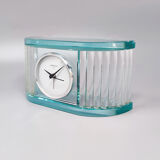 Table Clock by Omodomo in Crystal. Made in Italy1970