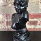 Art Nouveau woman bust in plaster signed E.Villanis