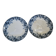 Pair of antique asparagus plates "Récamier" in Terre de Fer, Sarregue