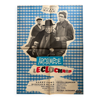 Affiche cinéma originale "Archimède le clochard" Jean Gabin 60x80cm 1959
