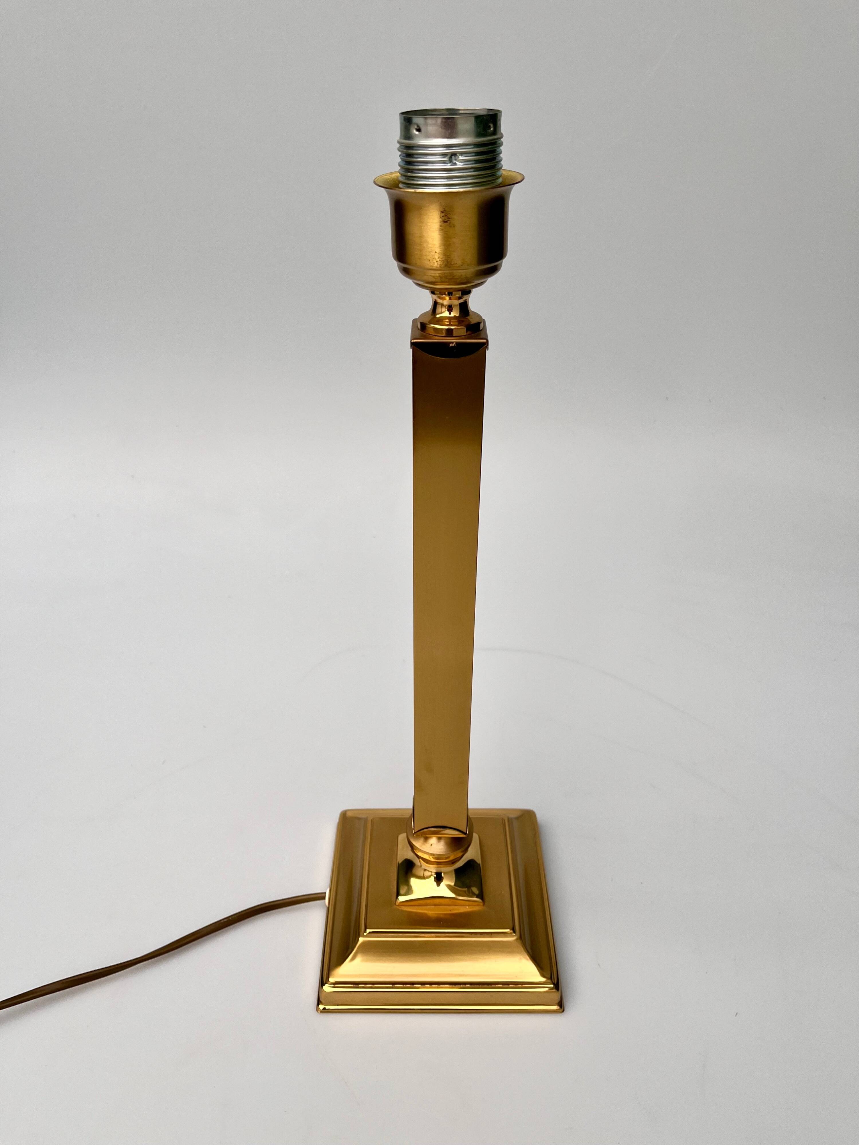 Vintage brass table lamp by DeKnudt, 1970s