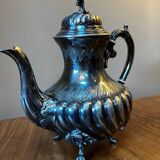 Silver-plated metal teapot