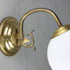 Mid-century brass & opaline sconce