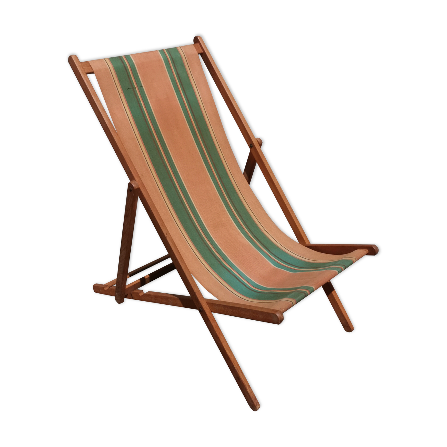 old Deckchair / Chair , vintage sunbathing