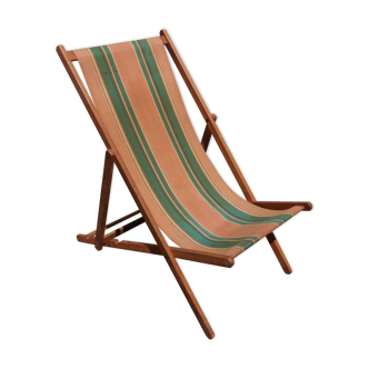 old Deckchair / Chair , vintage sunbathing