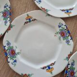 Set of 7 small plates and a dish