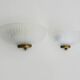 Pair of Art Deco style half-moon wall lights from the 80s