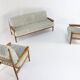 Set van designer bank + 2 fauteuils 'Sliedrecht' - opnieuw bekleed