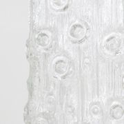 Peill & Putzler Modern Square Op Art Vase in Frosted Glass, Germany, 1970s