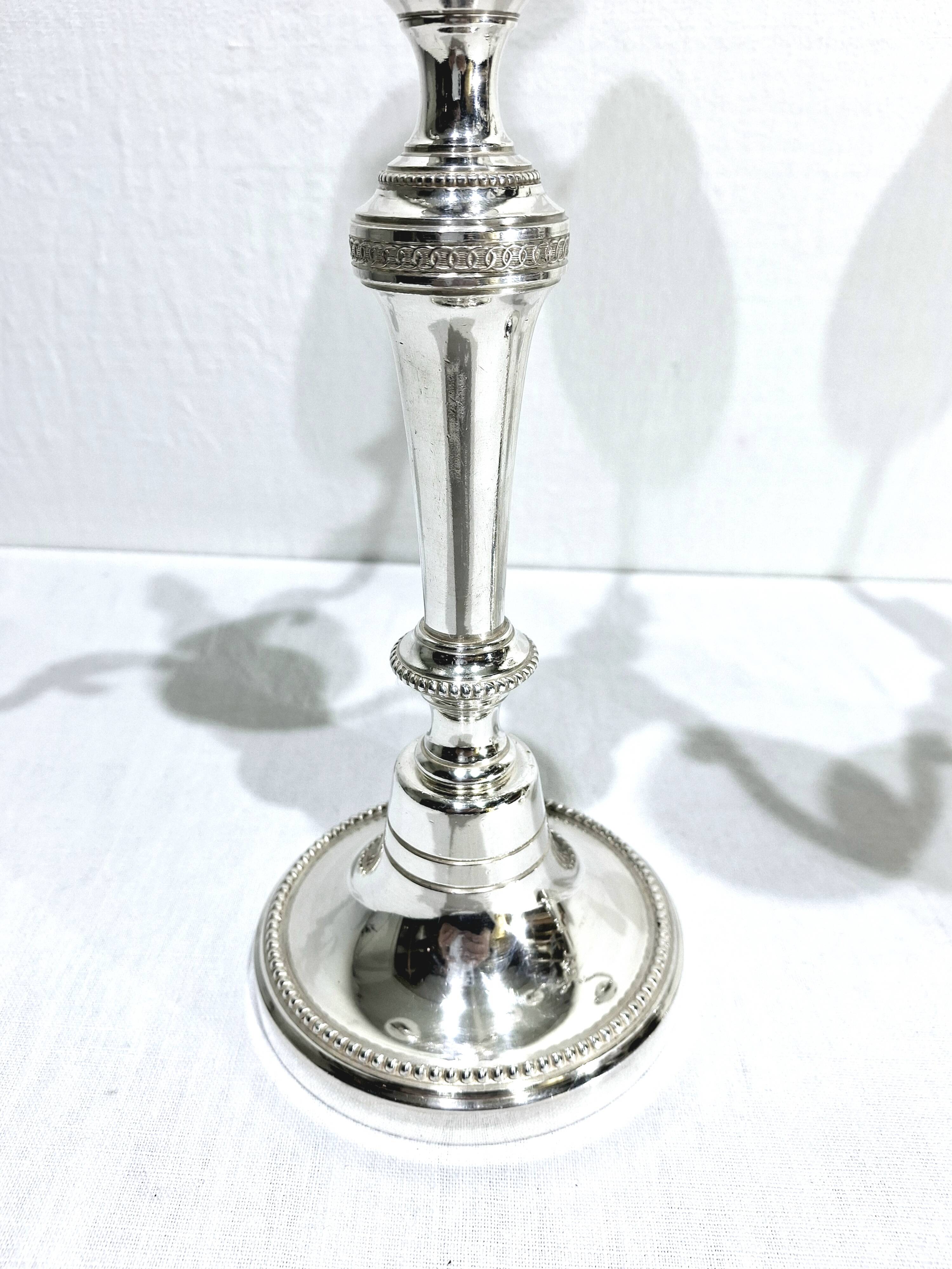 Chrysalia - pair of silvered bronze candelabra / €580