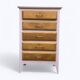 Commode vintage pieds compas rose poudré 1950