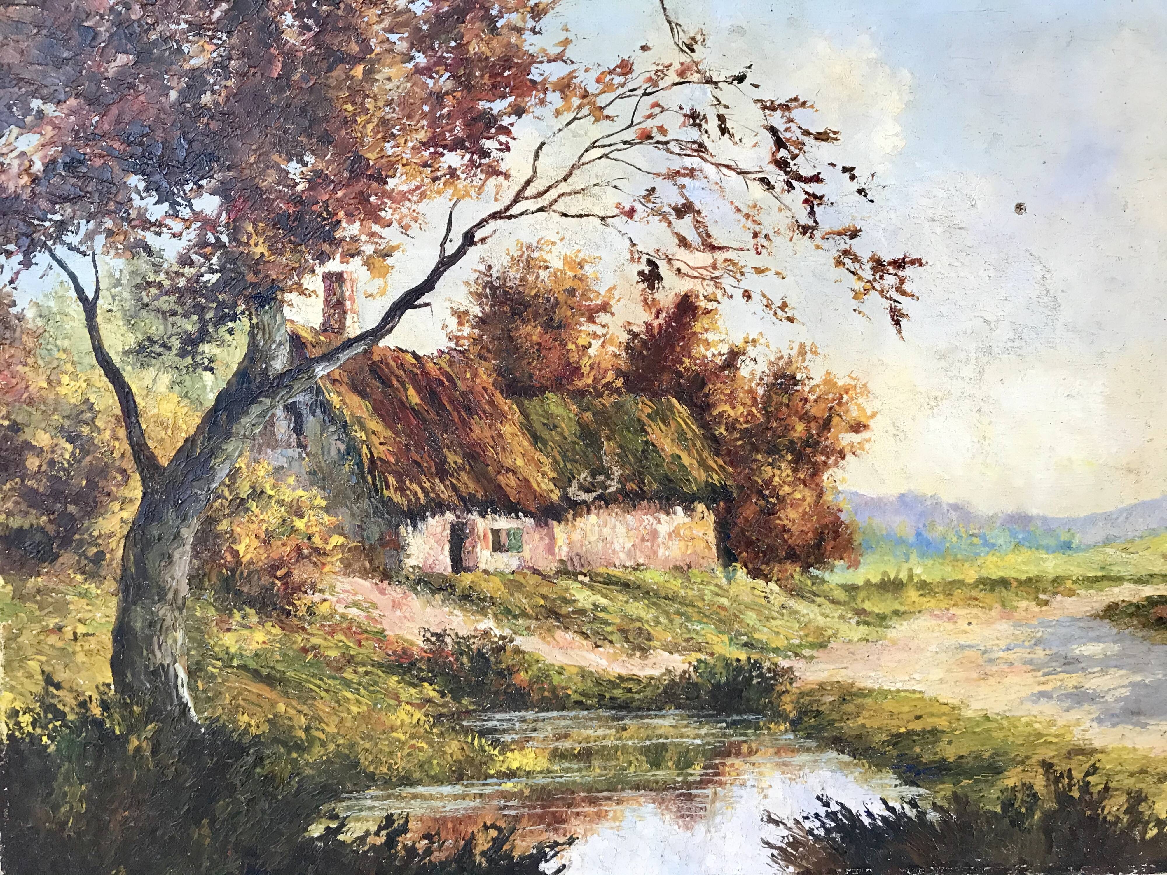 Old landscape painting by Pizoy