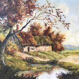 Old landscape painting by Pizoy