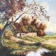 Old landscape painting by Pizoy