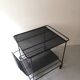 Perforated black metal trolley service, Matégot 1950 design