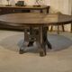 Industrial cable reel table with cast iron base, 1950s
