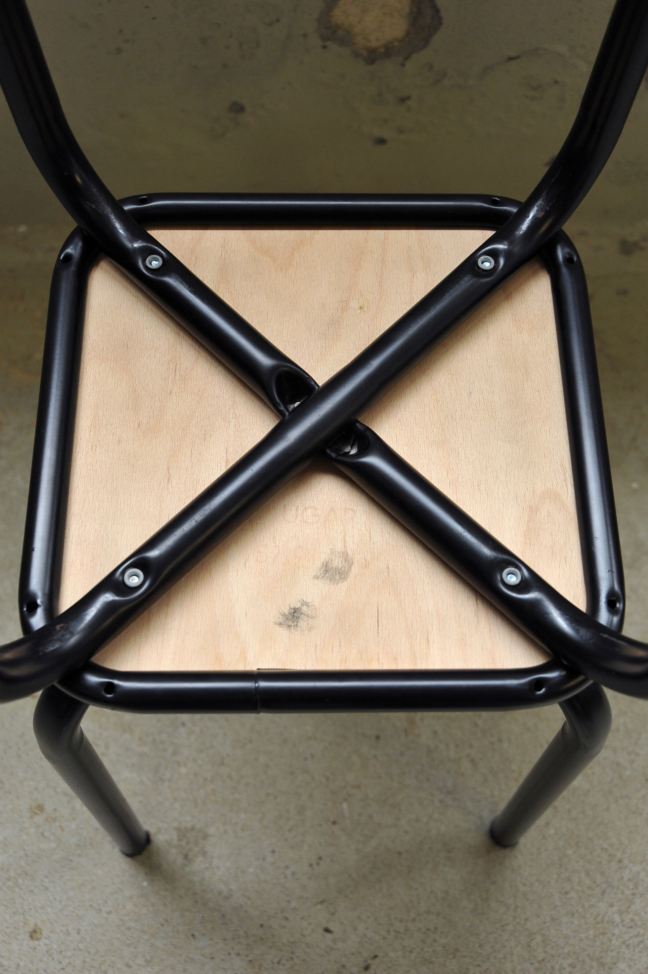 Pair of vintage industrial stools - 70s