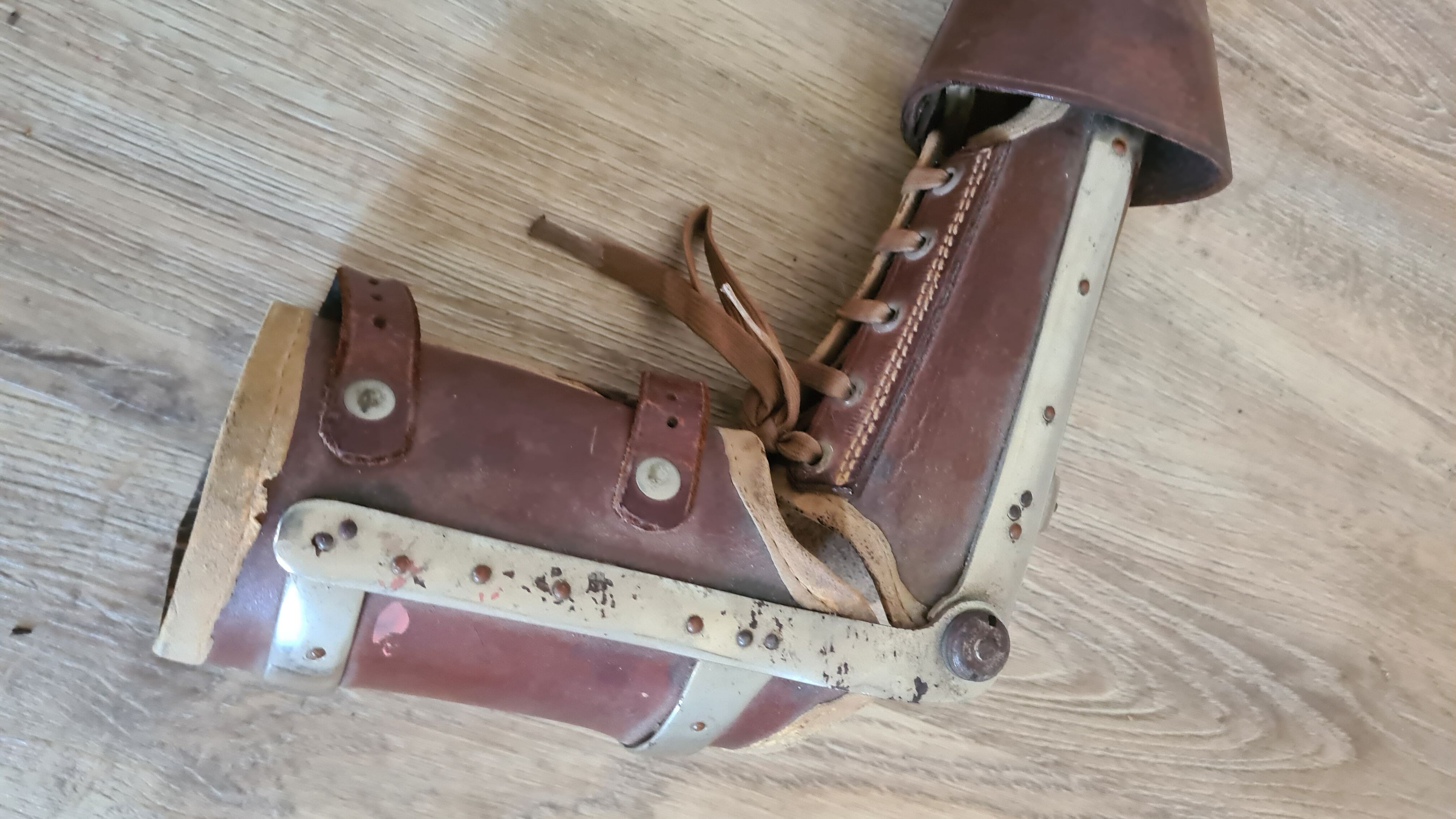 Old articulated wooden prosthesis