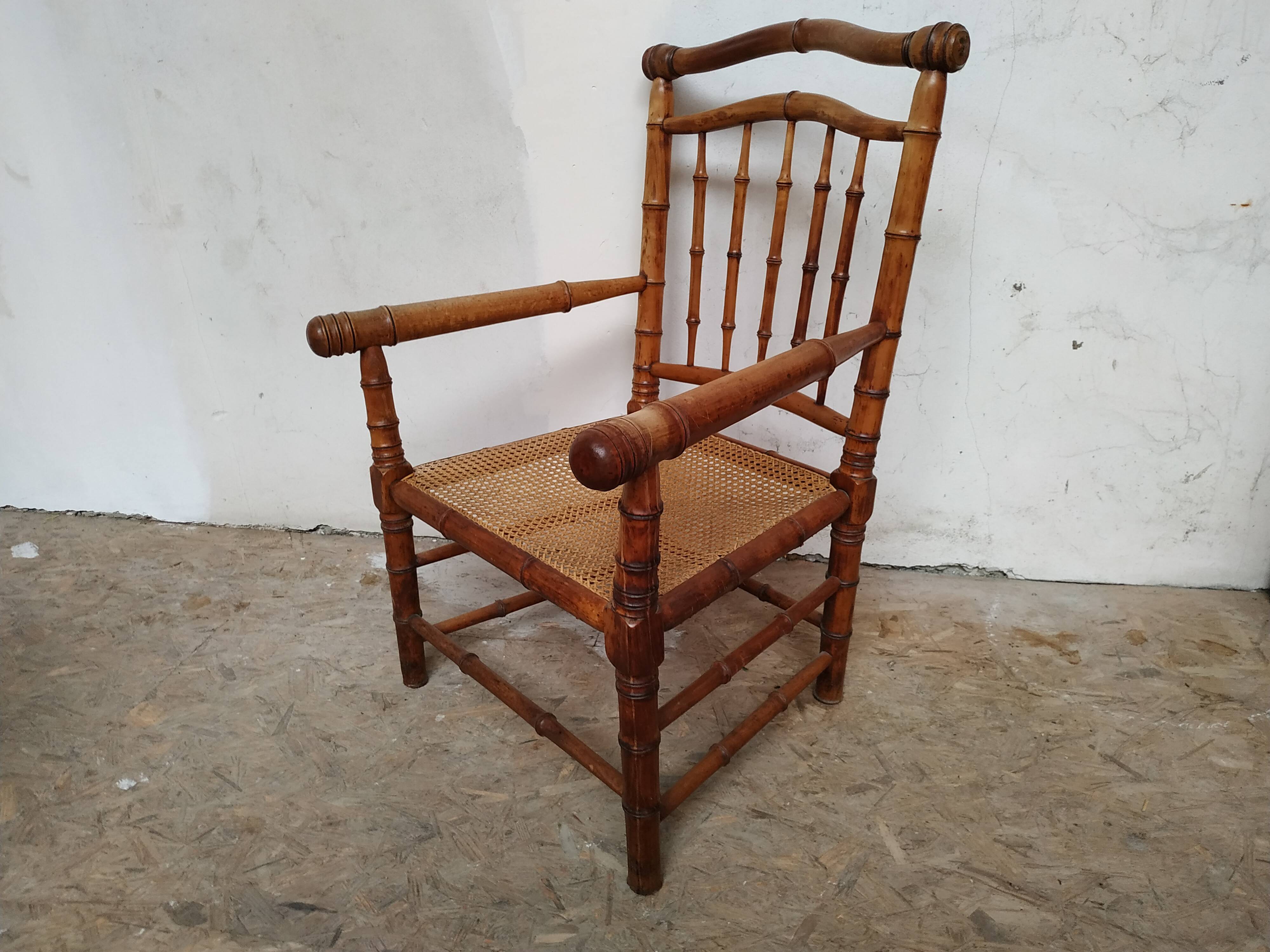 Bamboo armchair 1900