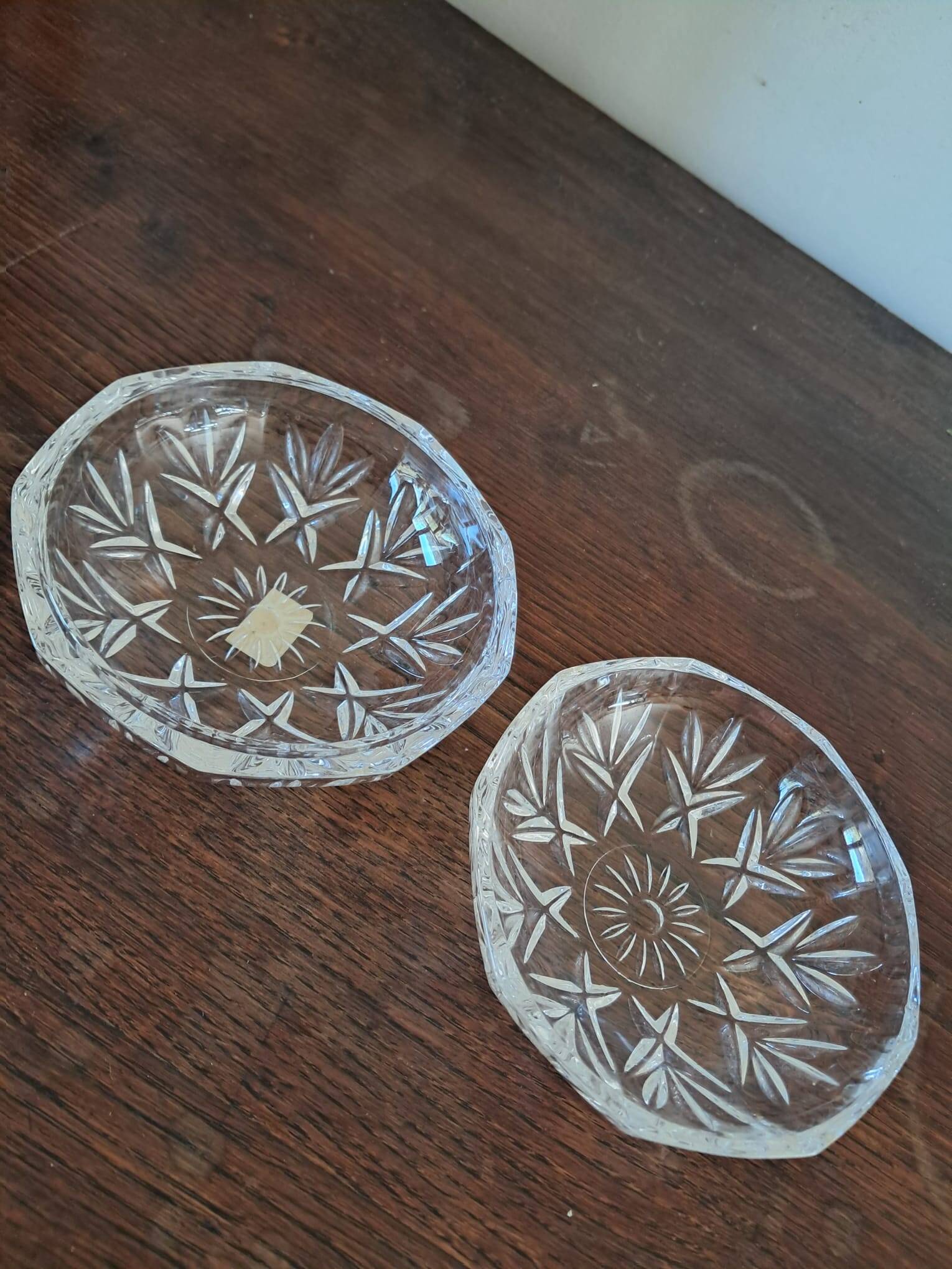 Antique jewellery box or cut crystal sweet jar.
