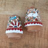 Vintage Dakas Archangelos Salt & Pepper Shakers, Textured Glaze Terracotta