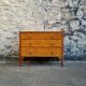 Vintage 1930s Oak Chest Of Drawers Three Drawer Cabinet