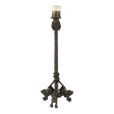 Lampe ancienne style Christophe Fratin en bronze, début XXe siècle