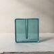 single flower vase / square sculpture in Murano glass, Italy 1970