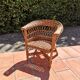 Vintage rattan children's armchair 1960