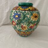 Polychrome floral vase Cerart Monaco