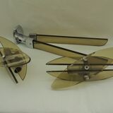 Veca wall light and vintage towel holder year 1970