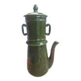 Cafetière vintage faience émaillée Compagnie de Mehun