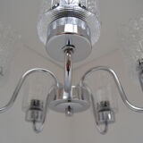 Chrome chandelier Jilove u Decina,1970