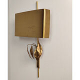 Pair of vintage sconces in gilded brass around 1970
