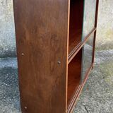 Glass bookcase, glass floor shelves by FD Rozaffy, 1960s