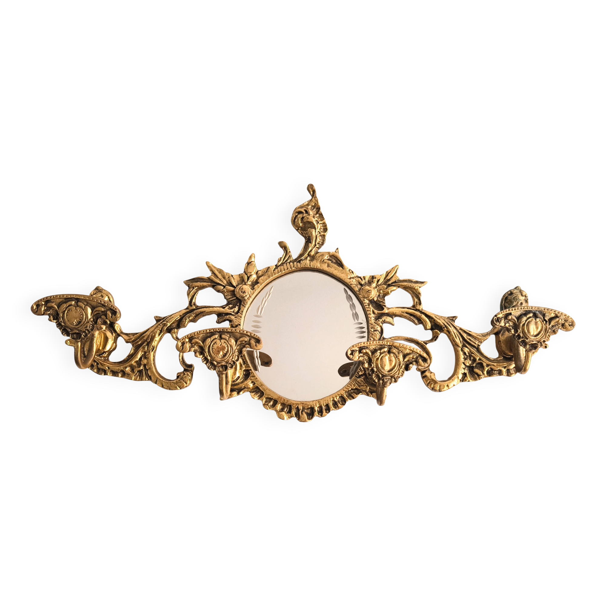 Porte-manteau espagnol en bronze des années 40