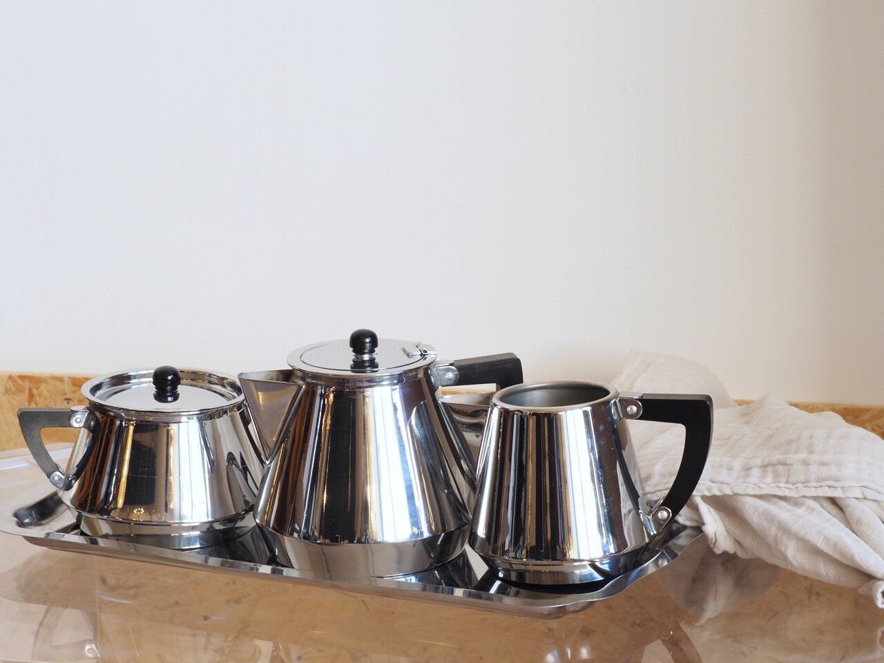 Art Deco style metal tea service LA SALAM