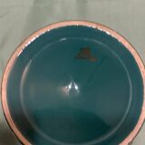 Vase vintage florentin vert et doré fait à la main 1960