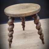 Tripod stool turned feet