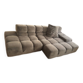 B&B Italia Tufty Time sofa by Patricia Urquiola in taupe velvet