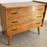 Oak chest of drawers from the scandinavian 60s