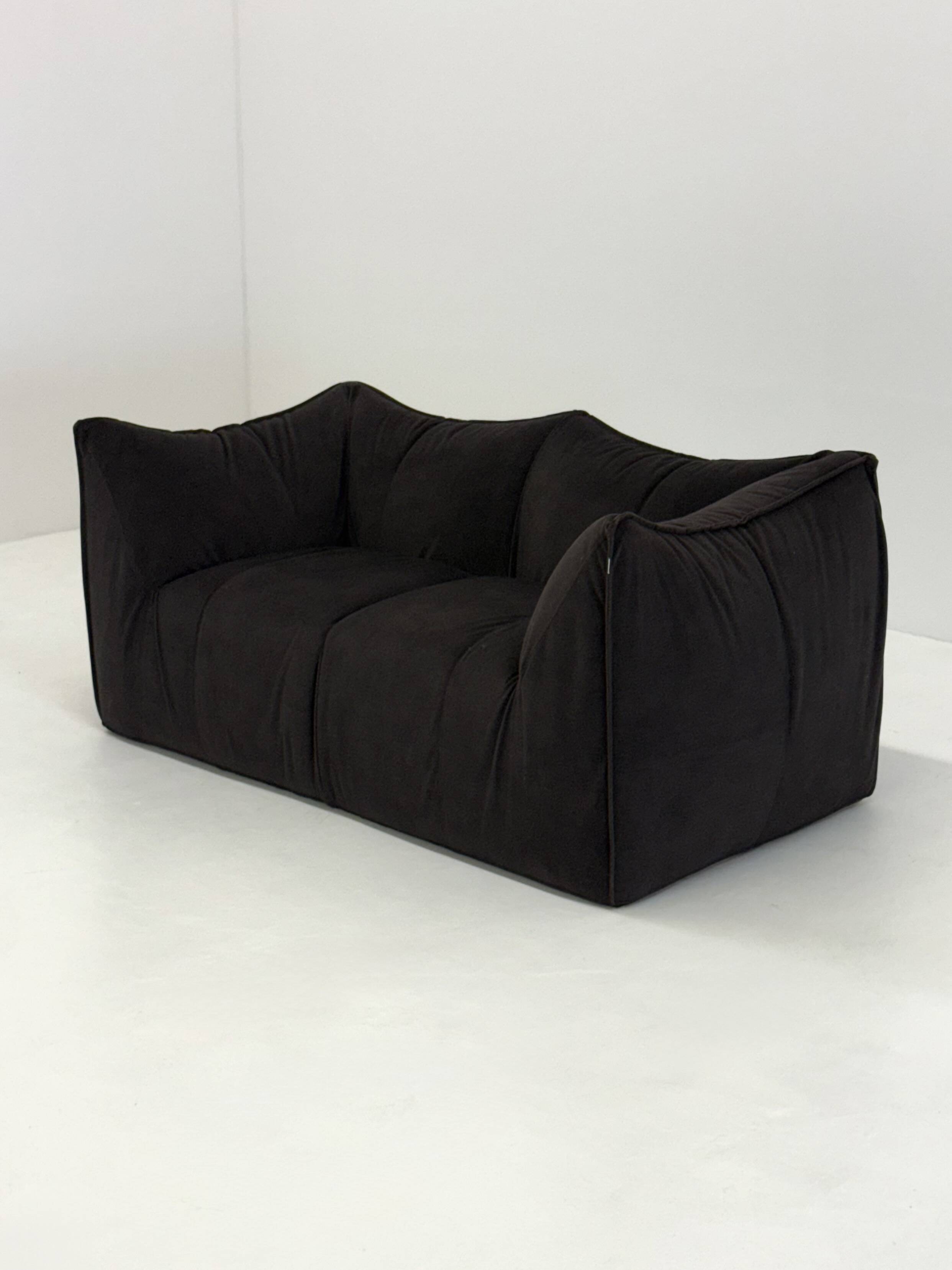 Vintage Bambole sofa in dark brown by Mario Bellini for B&B Italia