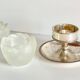 Vintage Silver Glass Candle Holder