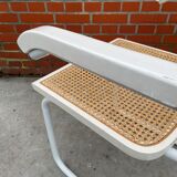 Cesca chair model with armrest in white