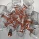 10 wine glasses foot pink orange diameter 7cm