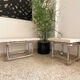 Coffee table in chromed rod
