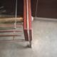 Side table served vintage casters 1960 Italian style metal glass