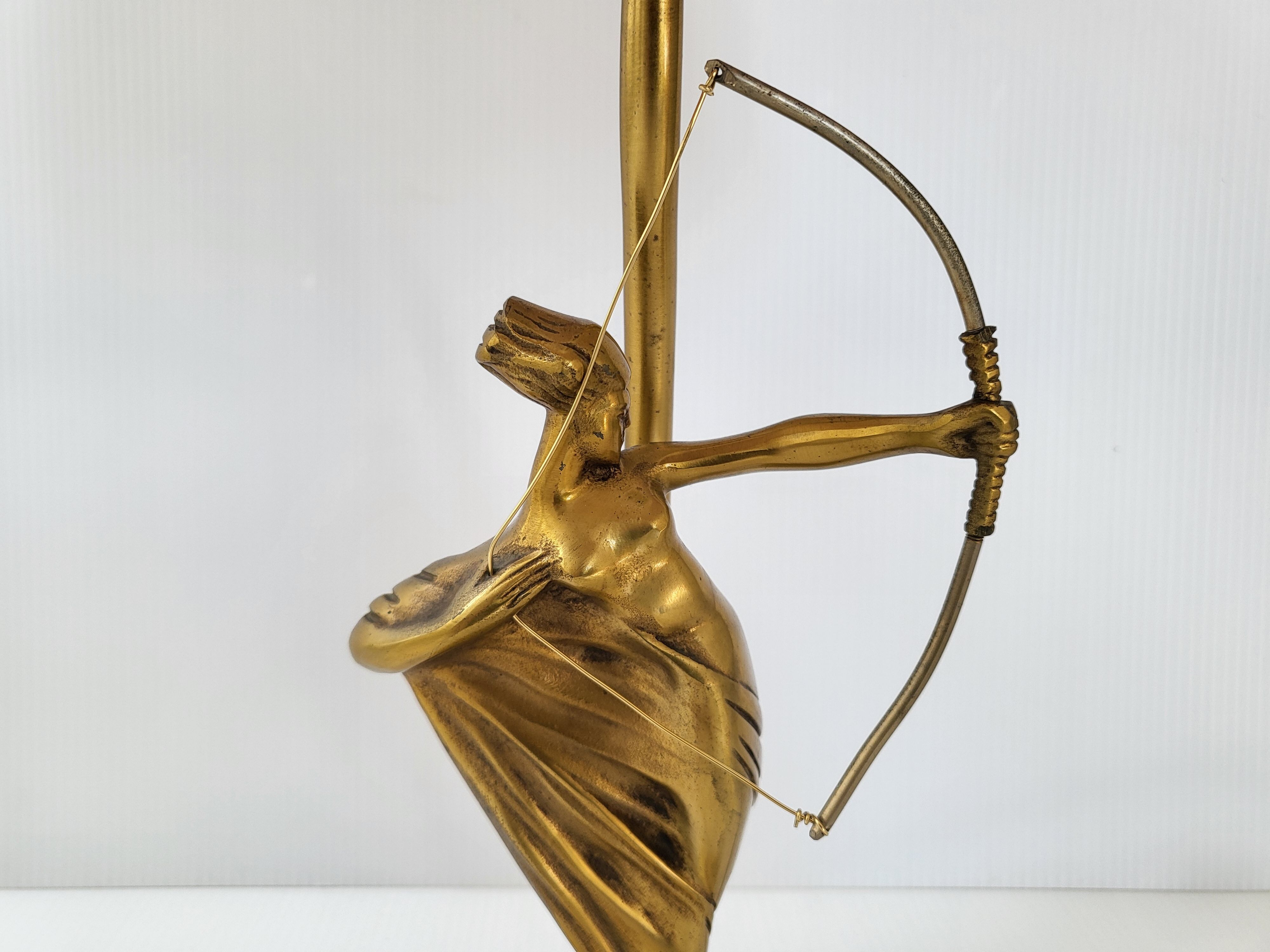 Art Deco lamp by P. Lucas in bronze